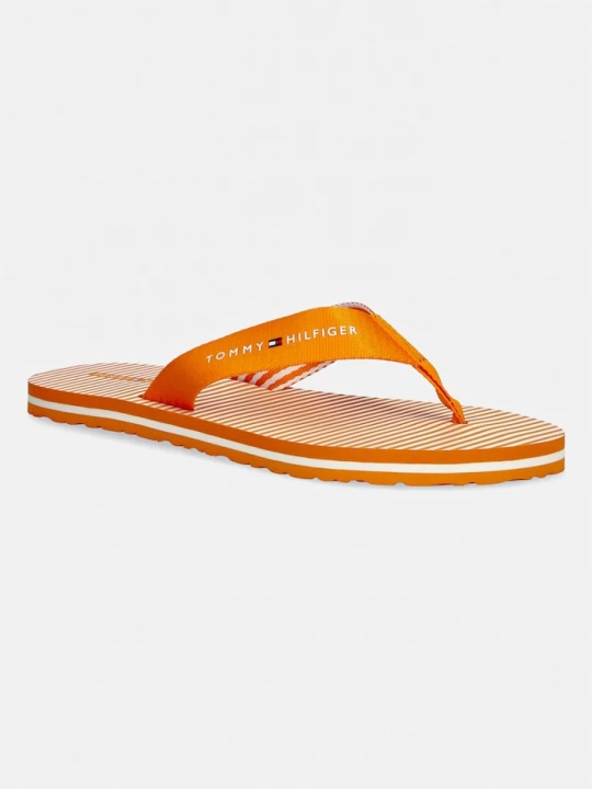 Obrázek produktu Tommy Hilfiger žabky dámské TH ITHACA STRIPE SUMMER SANDAL oranžová