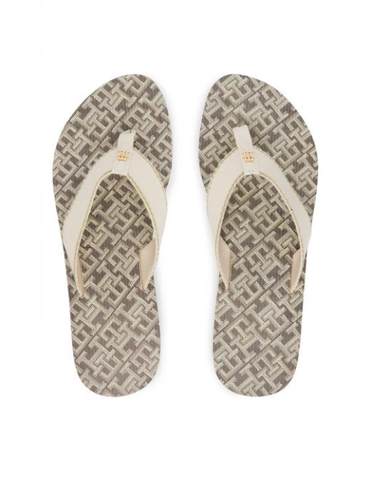 Obrázek produktu Tommy Hilfiger Žabky Monogram Mid Wedge Sandal FW0FW09419 Krémová