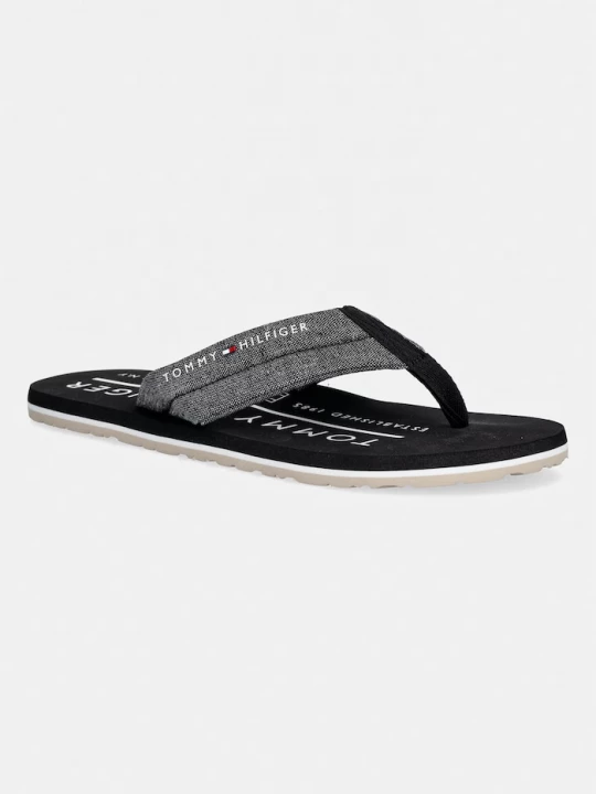 Obrázek produktu Tommy Hilfiger žabky pánské HILFIGER CHAMBRAY BEACH SANDAL černá