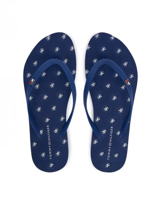 Obrázek produktu Tommy Hilfiger Žabky Repeat Logo Platform FW0FW09199 Tmavomodrá