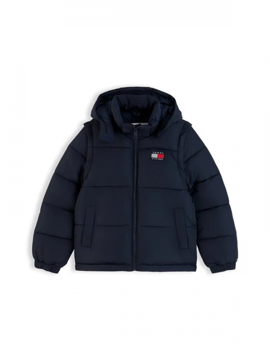Obrázek produktu TOMMY HILFIGER Zimní bunda 'Heritage' tmavě modrá / červená / bílá