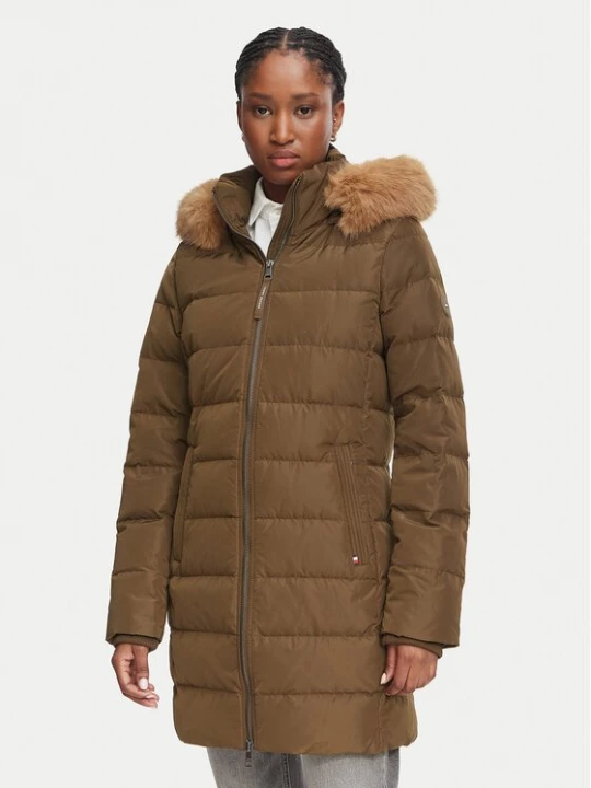 Obrázek produktu Tommy Hilfiger Zimní bunda Heritage Tyra WW0WW51563 Tmavě zelená Slim Fit
