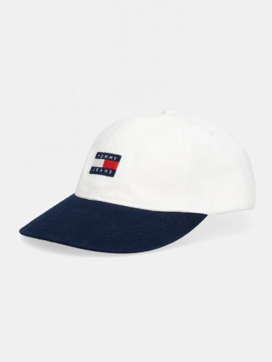 Obrázek produktu Tommy Jeans baseballová čepice pánská bavlněná bílá