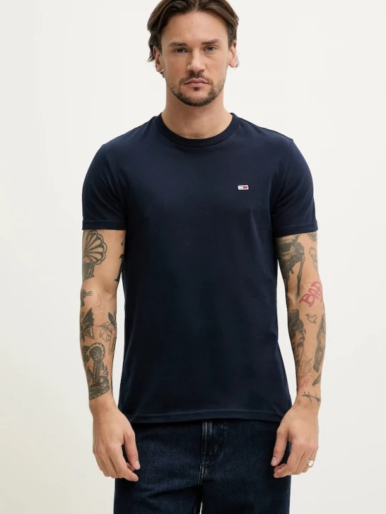 Obrázek produktu Tommy Jeans basic tričko pánské bavlněné 2-pack námořnická modř