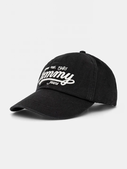 Obrázek produktu Tommy Jeans Bavlněná baseballová čepice černá