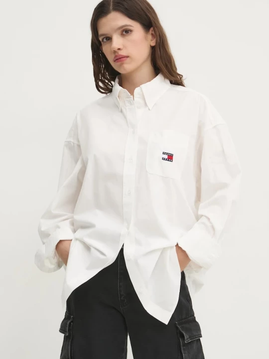 Obrázek produktu Tommy Jeans Bavlněná košile Tommy Jeans bílá