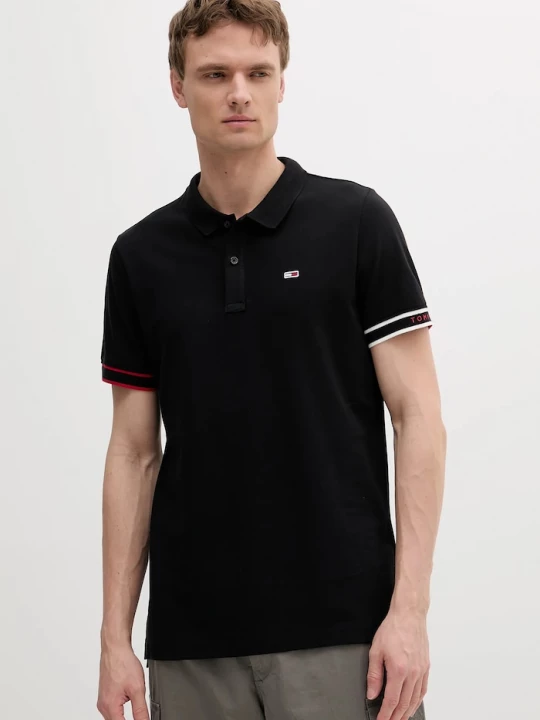 Obrázek produktu Tommy Jeans Bavlněné polo tričko Tommy Jeans černá