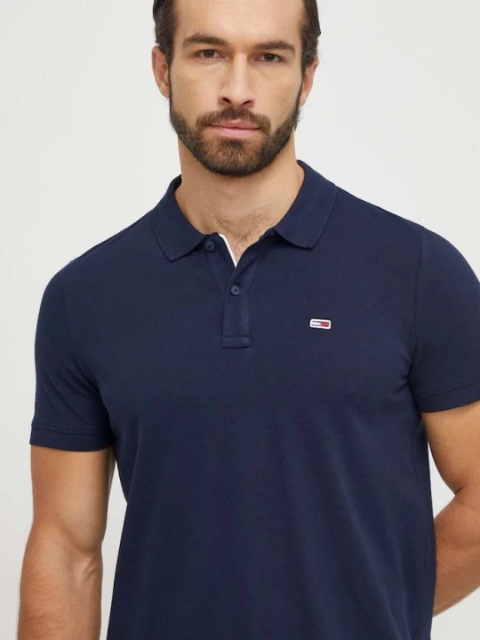 Obrázek produktu Tommy Jeans Bavlněné polo tričko námořnická modř