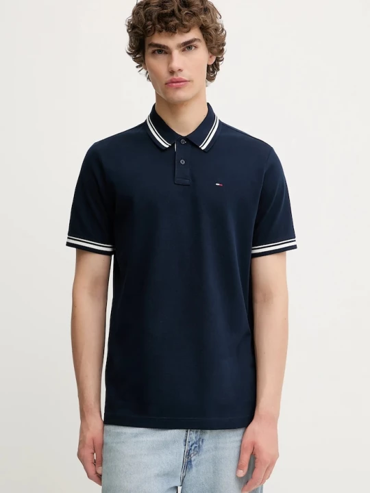 Obrázek produktu Tommy Jeans Bavlněné polo tričko Tommy Jeans námořnická modř