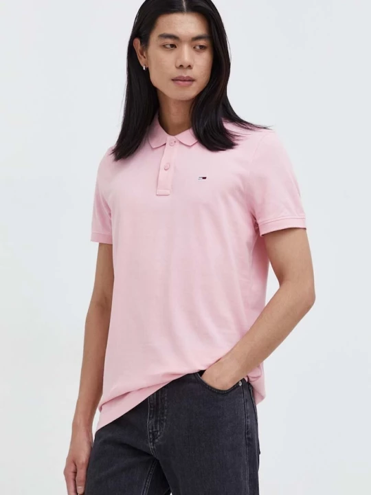 Obrázek produktu Tommy Jeans Bavlněné polo tričko Tommy Jeans růžová