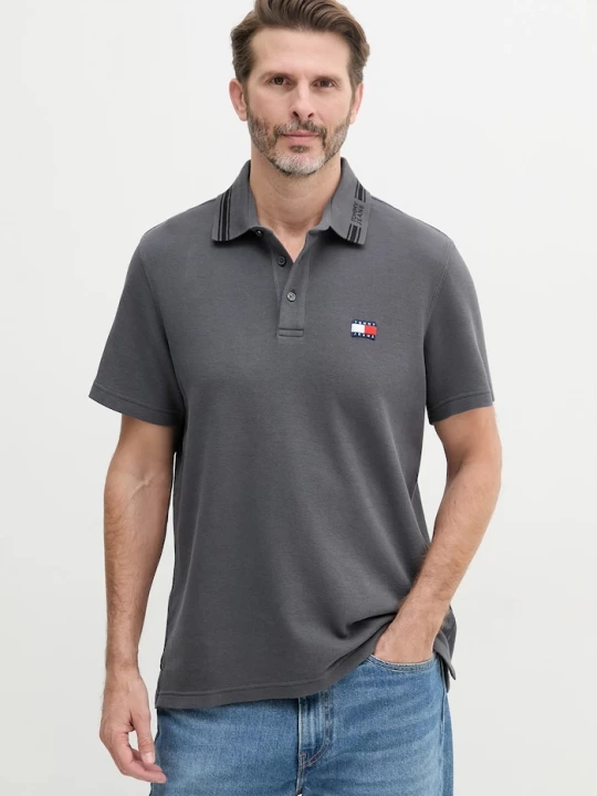 Obrázek produktu Tommy Jeans Bavlněné polo tričko šedá