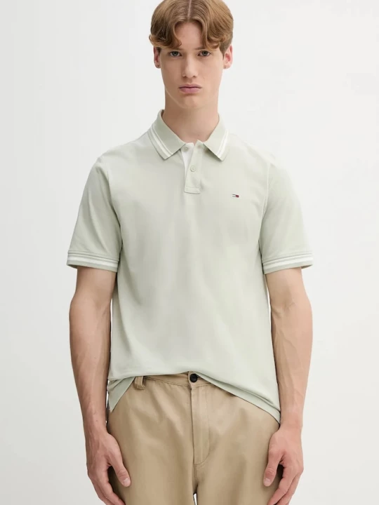Obrázek produktu Tommy Jeans Bavlněné polo tričko Tommy Jeans zelená