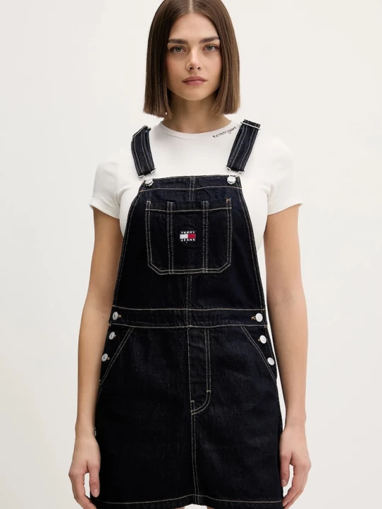 Obrázek produktu Tommy Jeans Bavlněné šaty Tommy Jeans námořnická modř