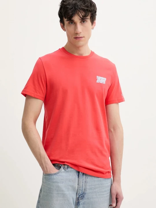 Obrázek produktu Tommy Jeans Bavlněné tričko Tommy Jeans oranžová