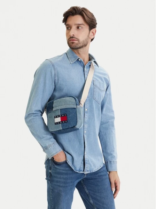 Obrázek produktu Tommy Jeans Brašna Tjm Denim Patchwork Reporter AM0AM14287 Modrá