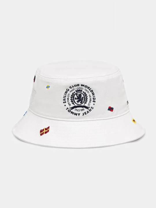 Obrázek produktu Tommy Jeans bucket klobouk pánský bavlněný bílá