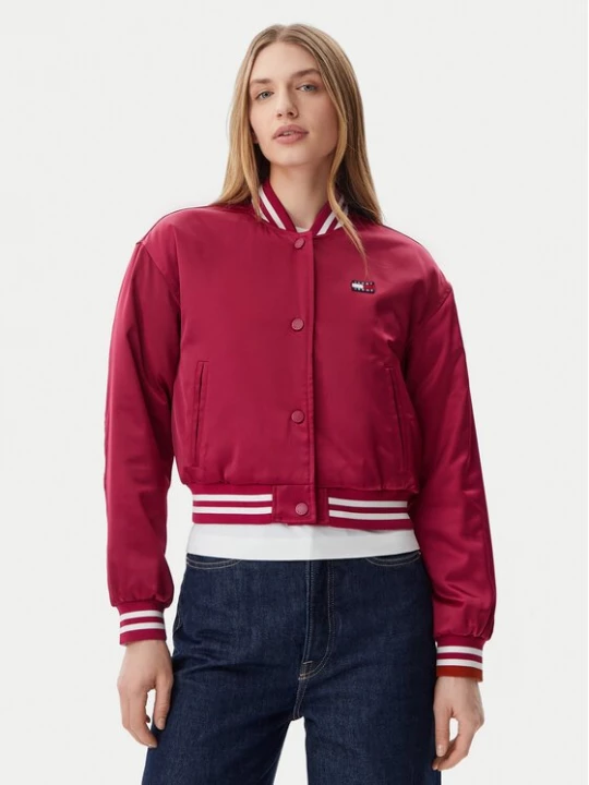 Obrázek produktu Tommy Jeans Bunda bomber Satin Coach DW0DW20229 Růžová Regular Fit