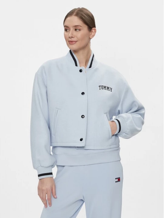 Obrázek produktu Tommy Jeans Bunda bomber Varsity DW0DW17236 Světle modrá Relaxed Fit