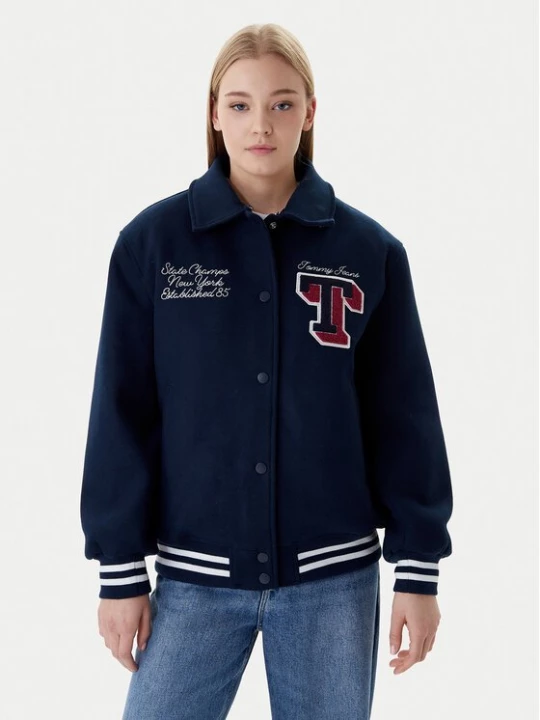 Obrázek produktu Tommy Jeans Bunda bomber Varsity DW0DW22051 Tmavomodrá Relaxed Fit