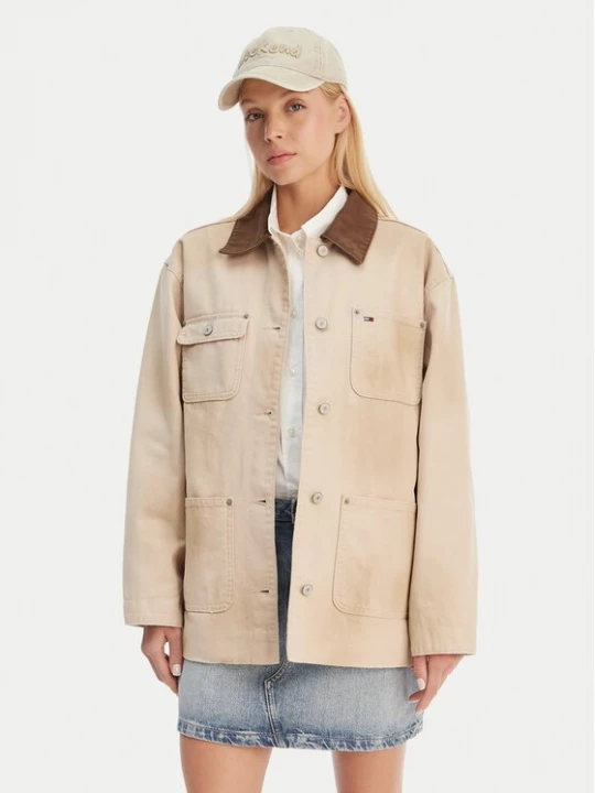 Obrázek produktu Tommy Jeans Bunda pro přechodné období Distressed Chore DW0DW22599 Béžová Relaxed Fit