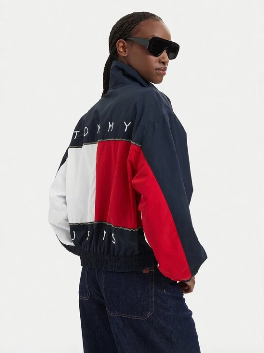 Obrázek produktu Tommy Jeans Bunda pro přechodné období Flag DW0DW22914 Tmavomodrá Regular Fit