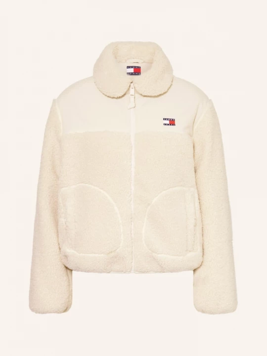 Obrázek produktu Tommy Jeans Bunda Z Medvídčí Kožešiny V Kombinaci Materiálů režná