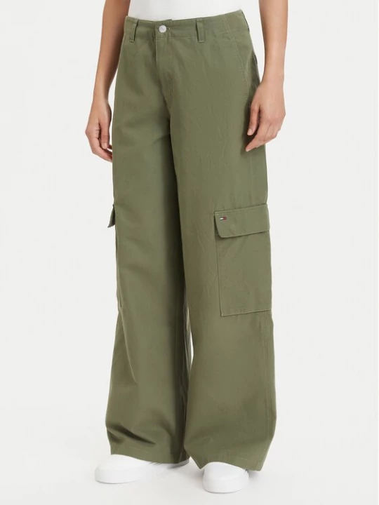 Obrázek produktu Tommy Jeans Cargo kalhoty DW0DW22749 Zelená Wide Leg