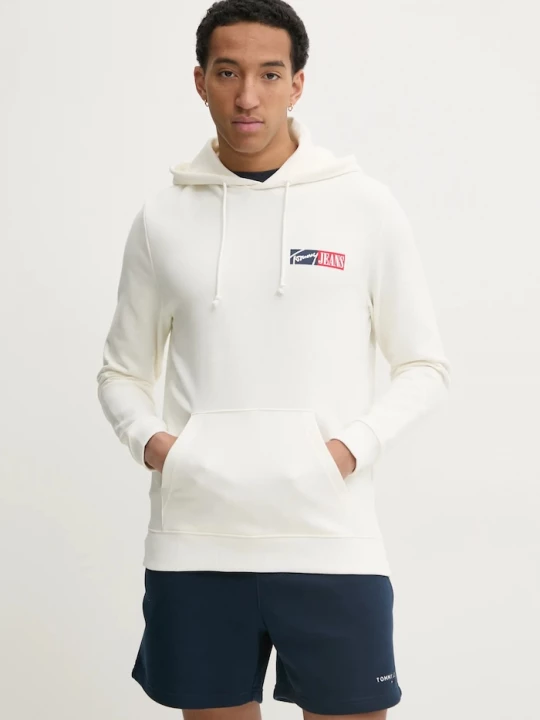 Obrázek produktu Tommy Jeans Dětská bavlněná mikina Tommy Jeans béžová