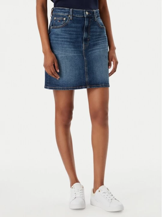 Obrázek produktu Tommy Jeans Džínová sukně DW0DW22714 Modrá Straight Fit