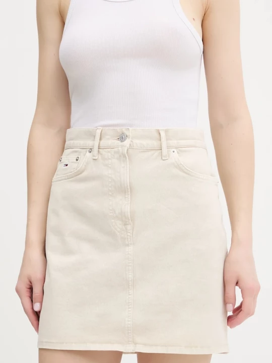Obrázek produktu Tommy Jeans Džínová sukně Tommy Jeans béžová