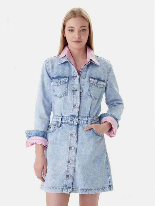 Obrázek produktu Tommy Jeans Džínové šaty DW0DW22004 Modrá Regular Fit