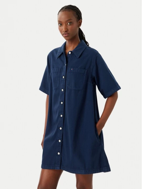 Obrázek produktu Tommy Jeans Džínové šaty DW0DW22847 Tmavomodrá A-Line Fit