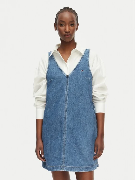 Obrázek produktu Tommy Jeans Džínové šaty DW0DW22876 Modrá Relaxed Fit