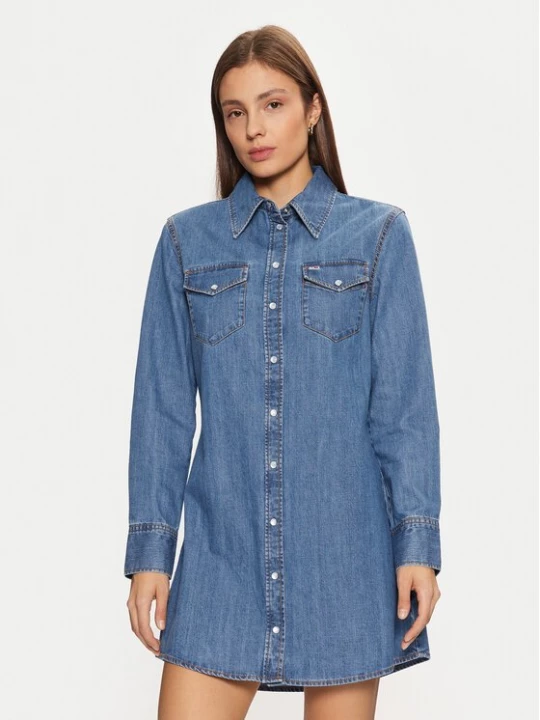 Obrázek produktu Tommy Jeans Džínové šaty Western DW0DW19853 Modrá Regular Fit
