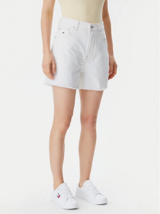 Obrázek produktu Tommy Jeans Džínové šortky DW0DW20093 Écru Mom Fit Krémová