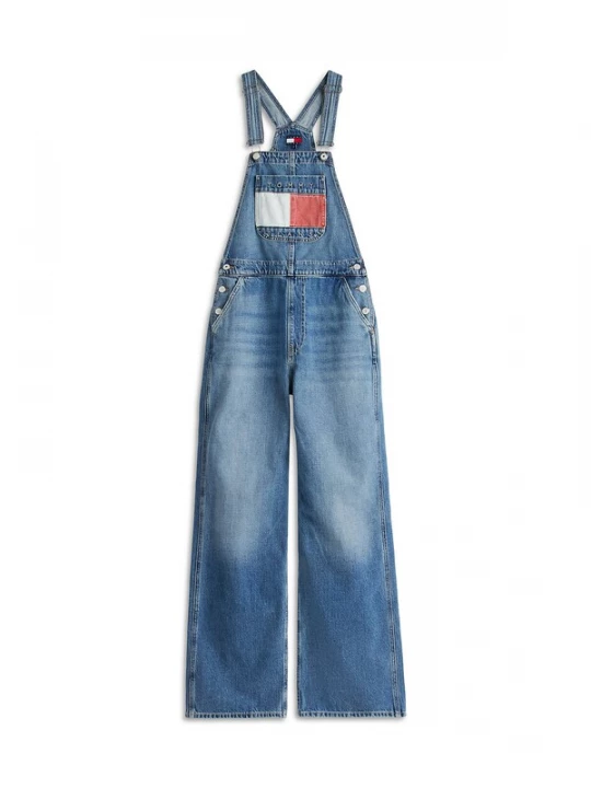Obrázek produktu Tommy Jeans Džíny s laclem modrá džínovina / světle červená / bílá