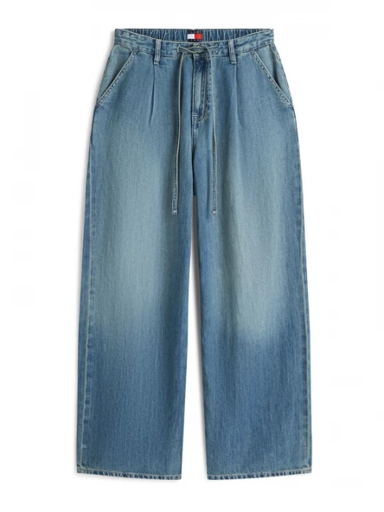 Obrázek produktu Tommy Jeans Džíny se sklady v pase 'Drawstring Loose Wide Leg With' modrá džínovina