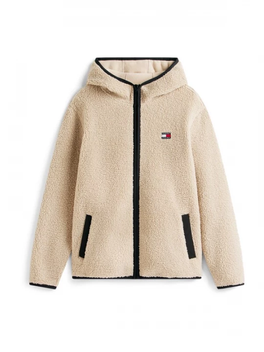 Obrázek produktu Tommy Jeans Fleecová mikina béžová / černá
