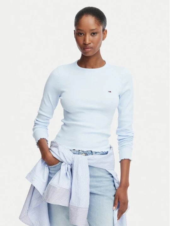 Obrázek produktu Tommy Jeans Halenka DW0DW22783 Světle modrá Slim Fit