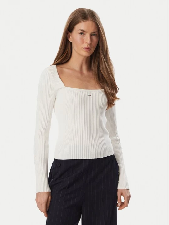 Obrázek produktu Tommy Jeans Halenka DW0DW23544 Bílá Slim Fit