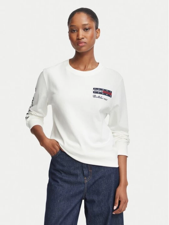Obrázek produktu Tommy Jeans Halenka DW0DW23807 Bílá Relaxed Fit