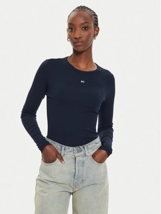 Obrázek produktu Tommy Jeans Halenka Essential DW0DW17387 Tmavomodrá Slim Fit