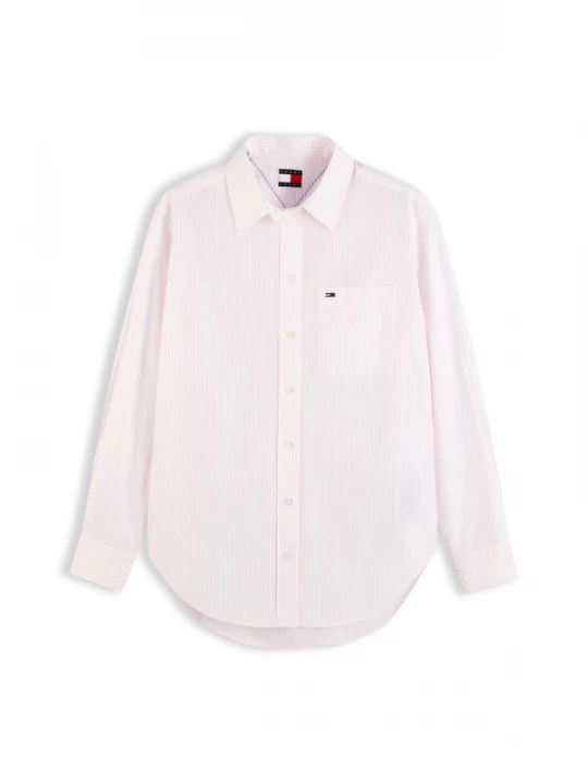 Obrázek produktu Tommy Jeans Halenka 'Essential' světle růžová / bílá