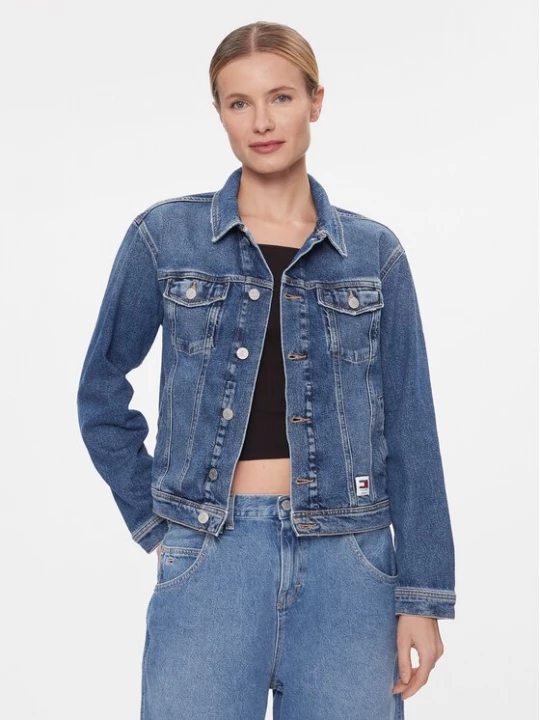 Obrázek produktu Tommy Jeans Jeansová bunda DW0DW16986 Modrá Mom Fit