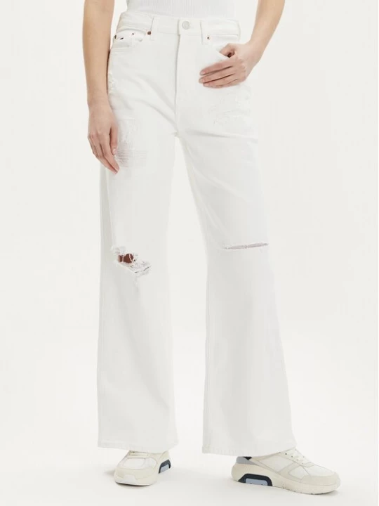Obrázek produktu Tommy Jeans Jeansy Claire DW0DW18322 Bílá Wide Leg