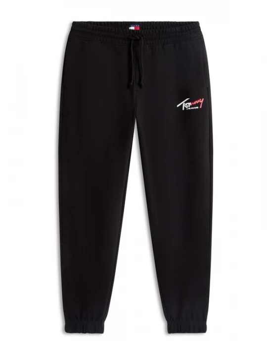 Obrázek produktu Tommy Jeans Kalhoty 'Signature Logo Cuffed' červená / černá / bílá