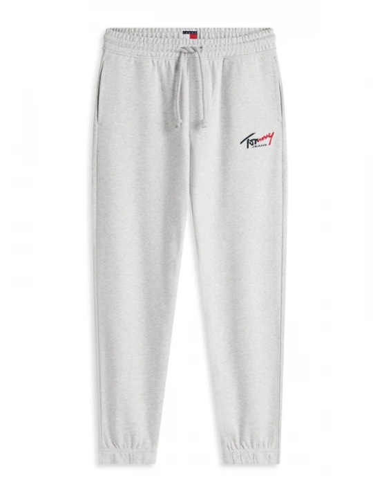 Obrázek produktu Tommy Jeans Kalhoty 'Signature Logo Cuffed' světle šedá