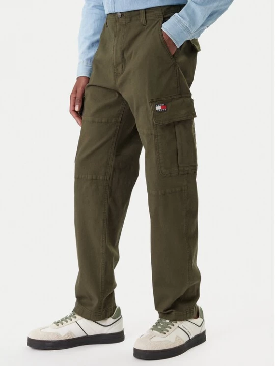 Obrázek produktu Tommy Jeans Kalhoty z materiálu Sonny DM0DM22651 Zelená Slim Fit