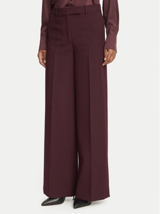 Obrázek produktu Tommy Jeans Kalhoty z materiálu Tuxedo WW0WW51858 Bordó Wide Leg