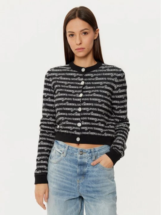 Obrázek produktu Tommy Jeans Kardigan DW0DW19340 Černá Slim Fit